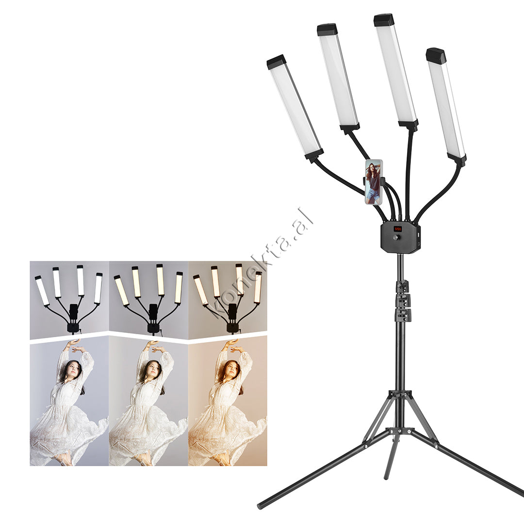 Trekembesh (Tripod) Si Peme Me 4 Drita LED Te Lakueshme