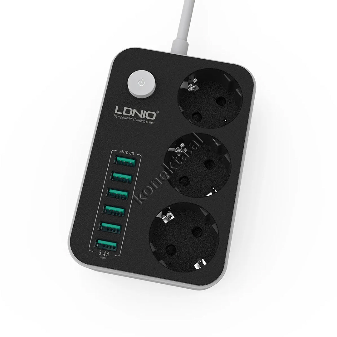 Multiprize 3 Vendeshe Me 6 Porta Usb Me Njohje Inteligjente E Karikim Te Shpejte