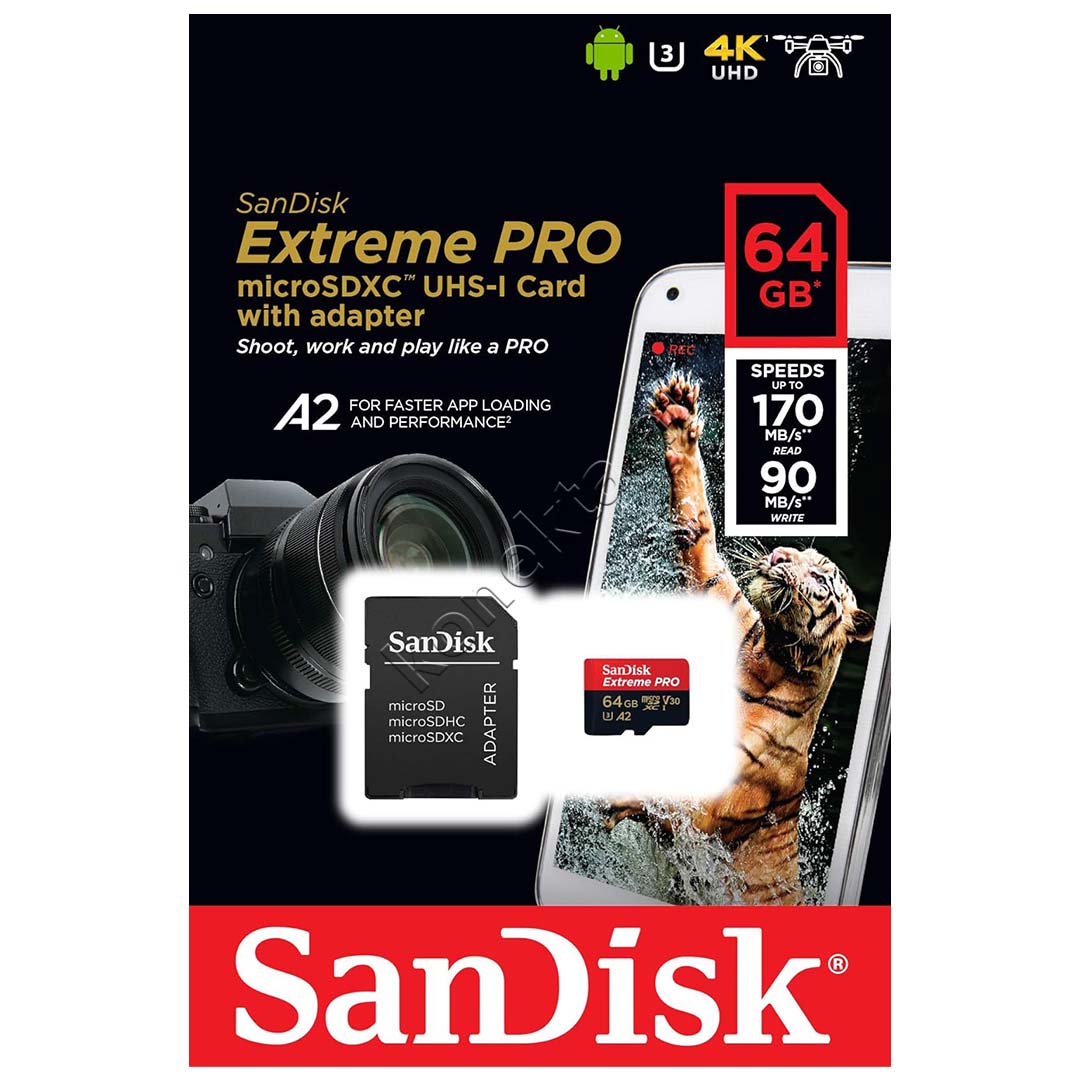 Karte Memorie 64GB/128GB/256GB Extreme Pro Micro SDXC UHS-I Me Adaptor SanDisk