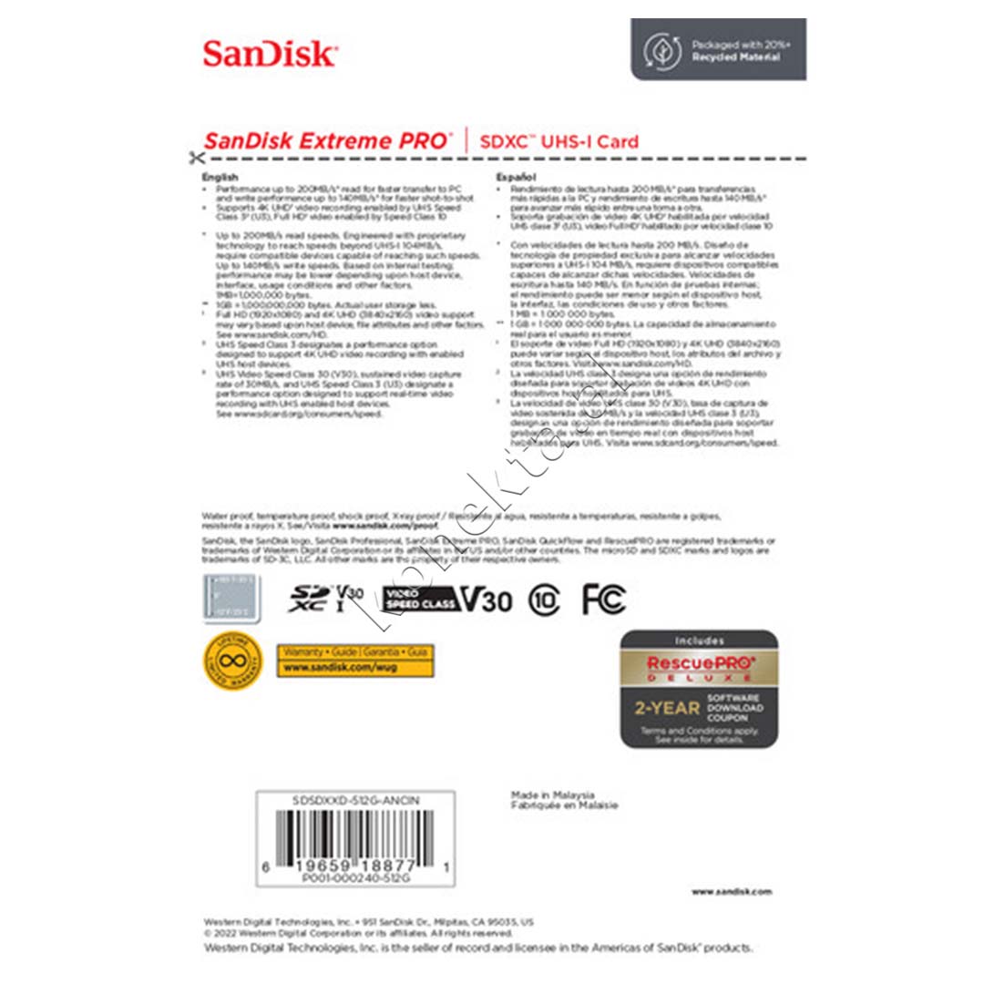 Karte Memorie 64GB/128GB/256GB/512GB Extreme Pro SDXC UHS-I SanDisk