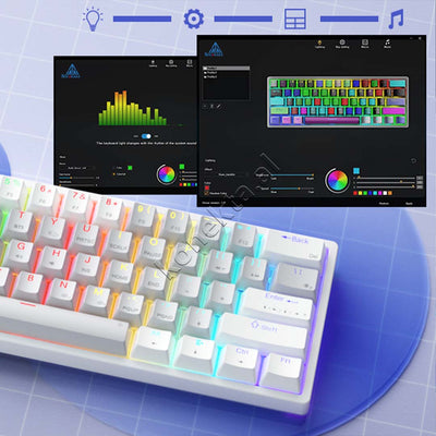 Tastiere Wireless Mekanike RGB Per Kompjuter Ose Laptop