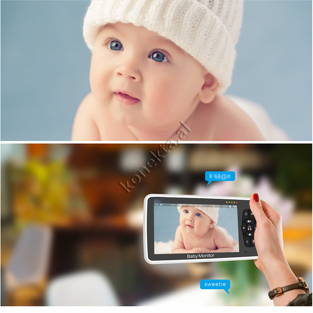 Kamera 360° Per Monitorimin E Foshnjes Me Ekran 7" Dhe Mikrofon