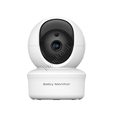 Kamera 360° për Monitorimin e Foshnjës, me Ekran 5 inç, Mikrofon të Integruar, Komunikim i Dyanshëm deri në 300m, Sensor Temperature, Pamje Natën