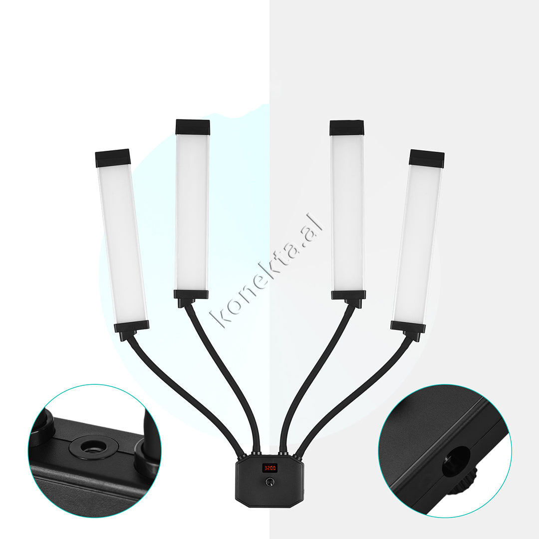 Trekembesh (Tripod) Si Peme Me 4 Drita LED Te Lakueshme