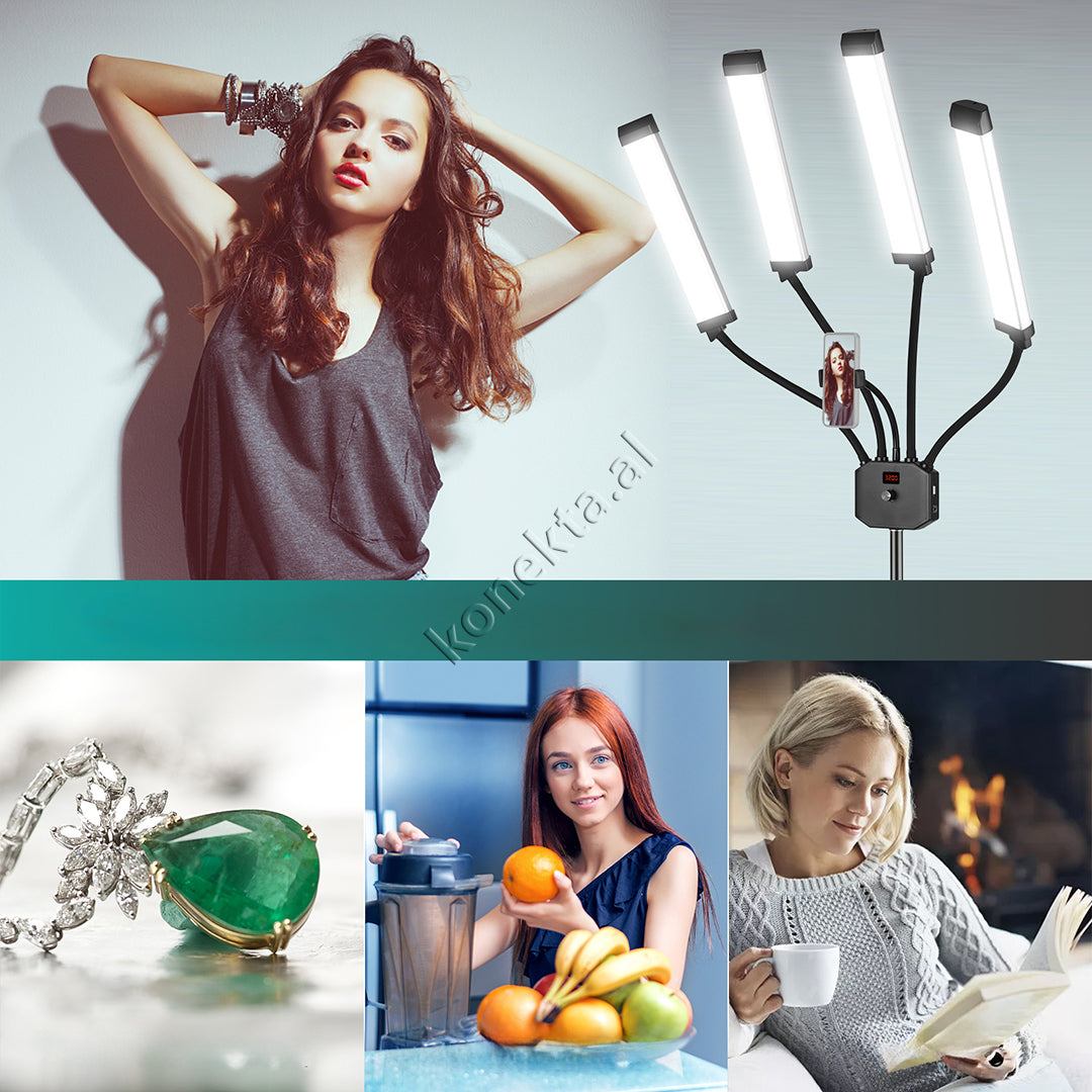 Trekembesh (Tripod) Si Peme Me 4 Drita LED Te Lakueshme