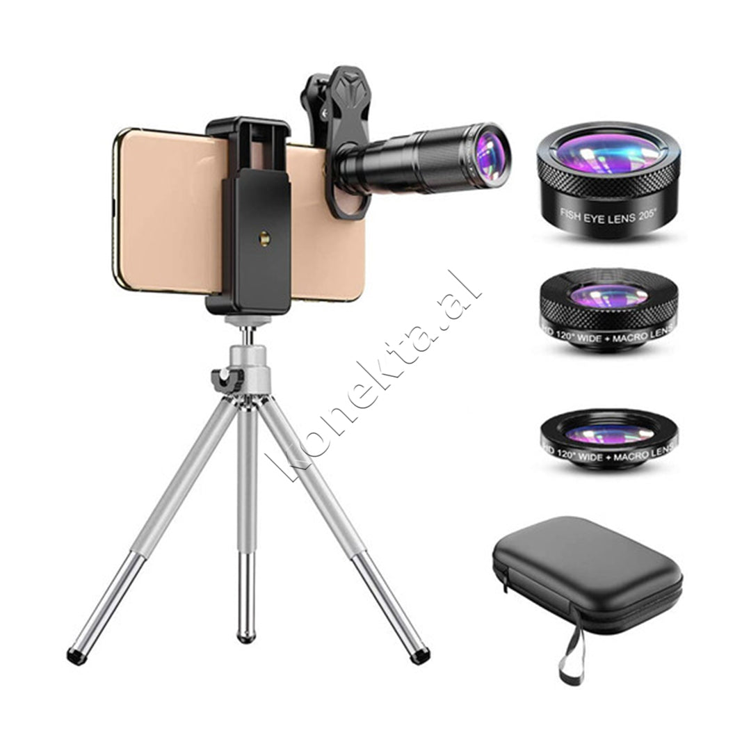 Set Lentesh 22X 4 Ne 1 Apexel Per Smartphone Me Tripod