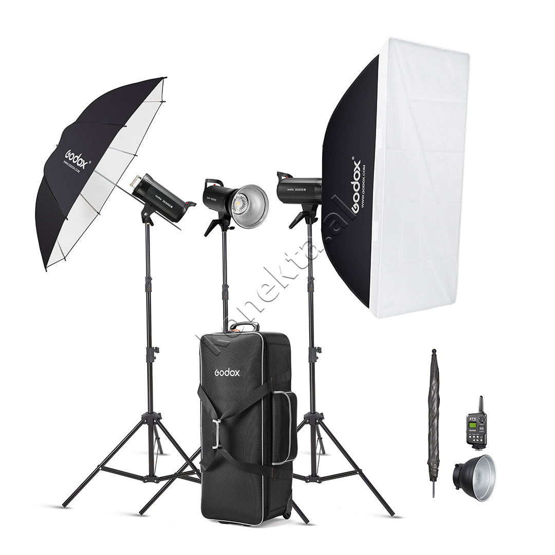 Set Profesional Me 3 Drita LED 400W Godox SK400IIV-D