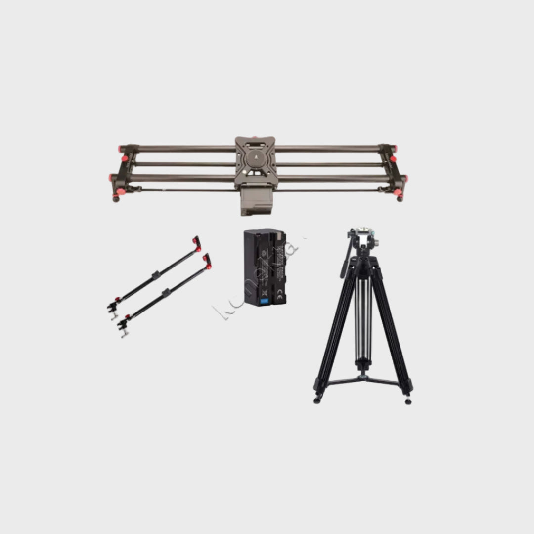 Set Trekembesh (Tripod) Profesional + Rail Slider + Bateri 6600mAh