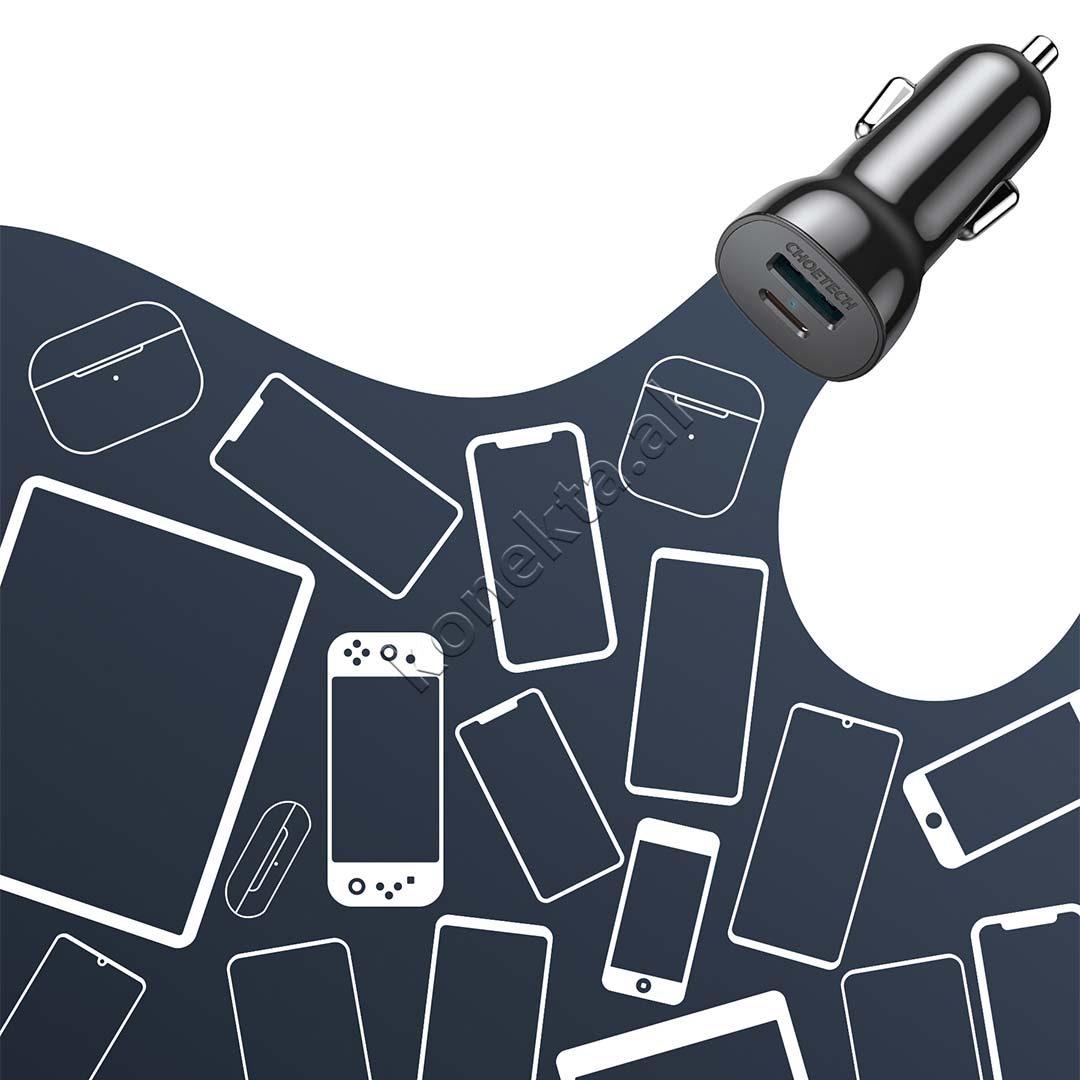 Adaptor Karikimi 38W Per Makine Me 2 Porta Usb-A + Type-C Choetech