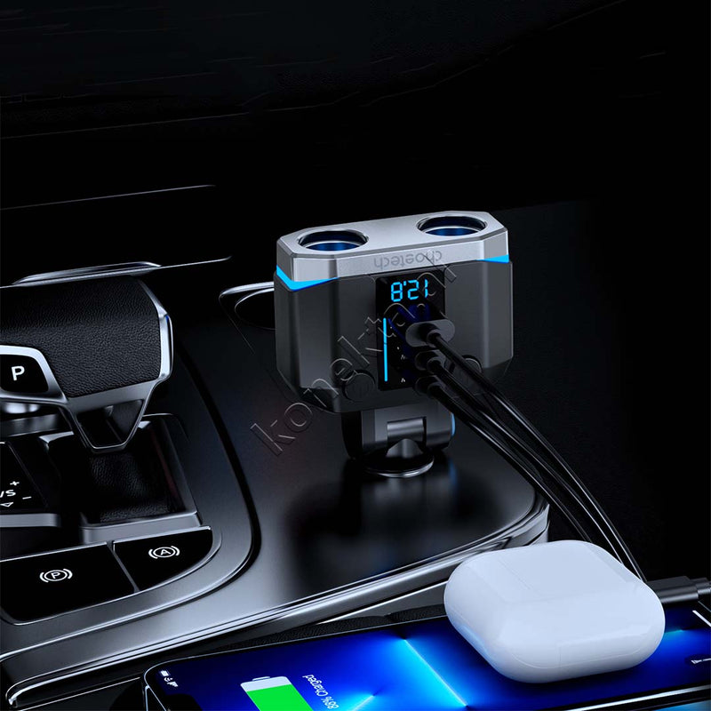 Adaptor Karikimi 200W Per Makine Me 2 Porta Type-C Dhe 1 Porte USB Choetech