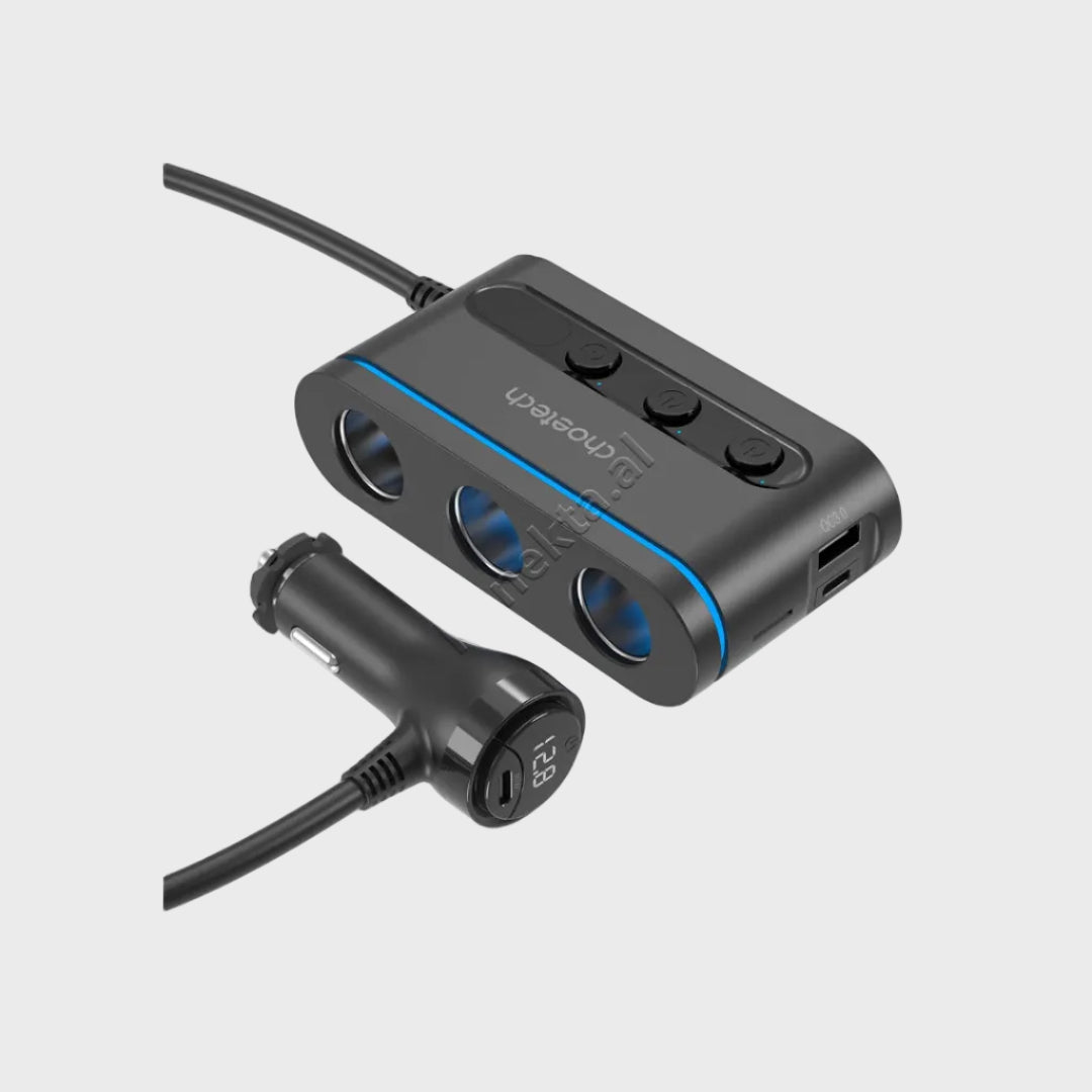 Adaptor Karikimi 200W Per Makine Me 2 Porta Type-C Dhe 1 Porte USB Choetech