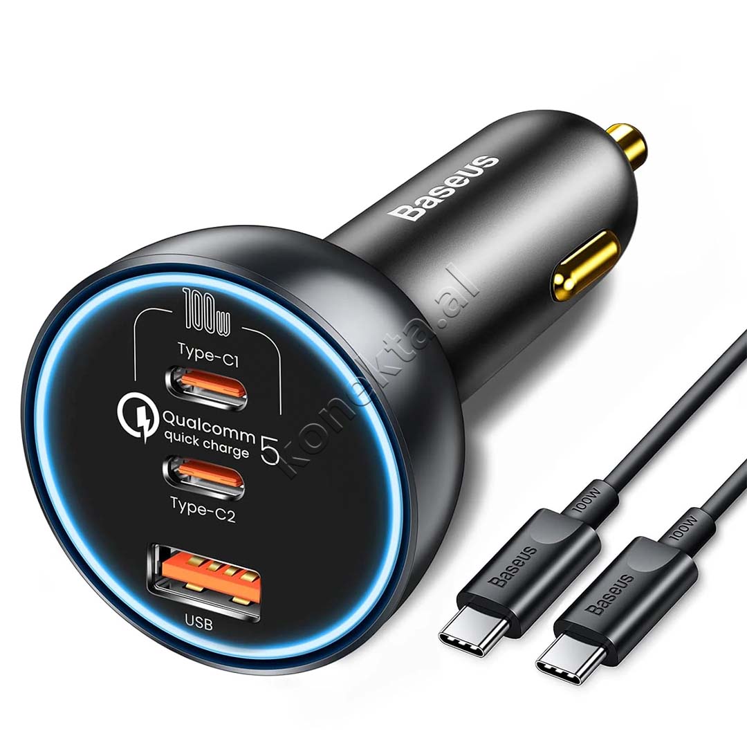 Adaptor Karikimi 160W Me Porte USB-C Dhe USB-A Baseus
