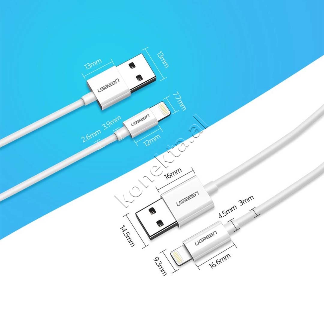 Kabell USB-A Ne Lightning MFi 2.4A UGreen