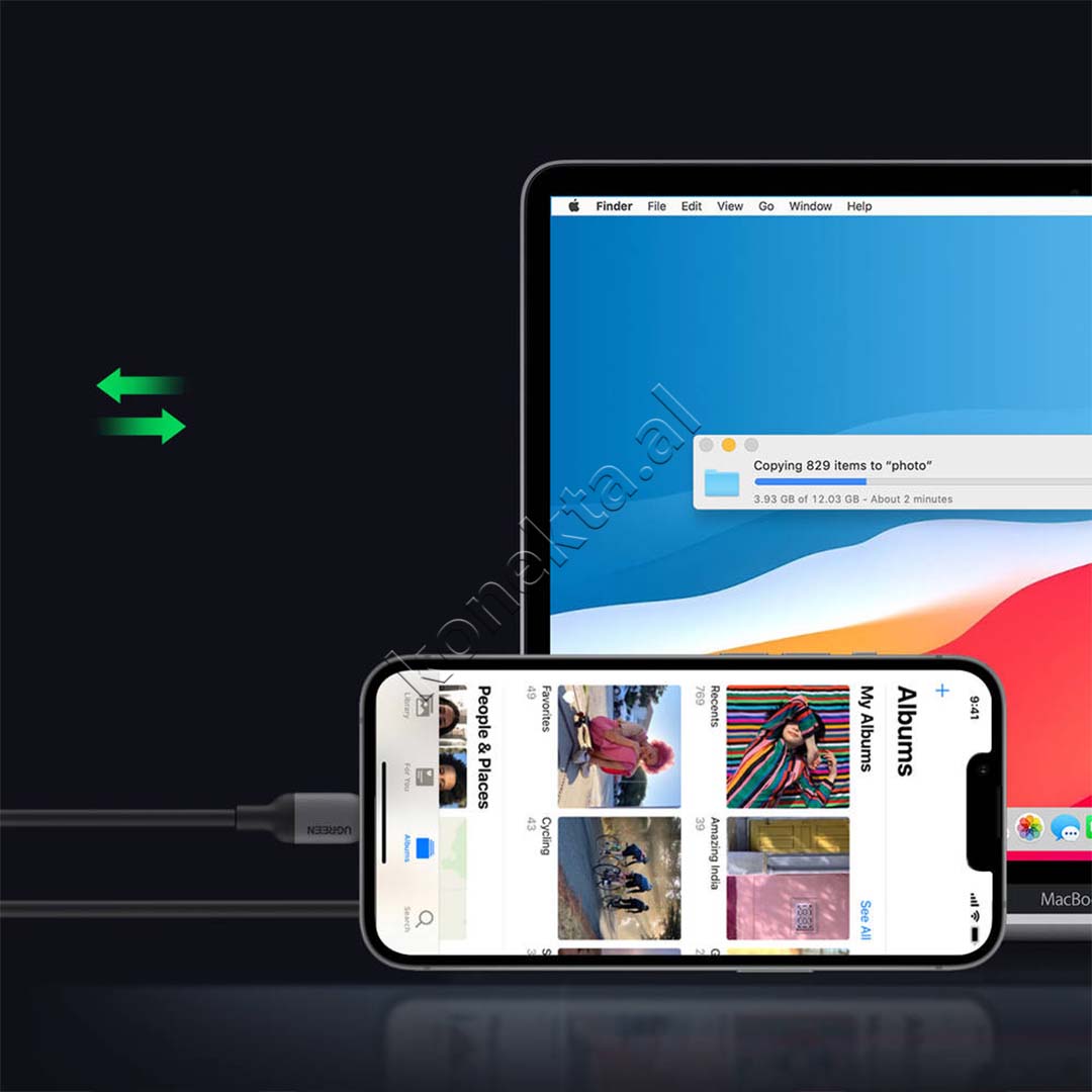 Kabell Karikimi USB-C Ne Lightning 20W UGreen