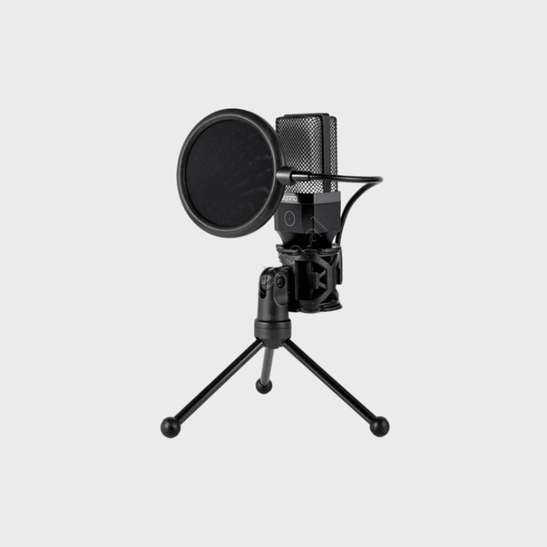 Mikrofon Cardioid Me Drita RGB Për Regjistrim Profesional të Zërit