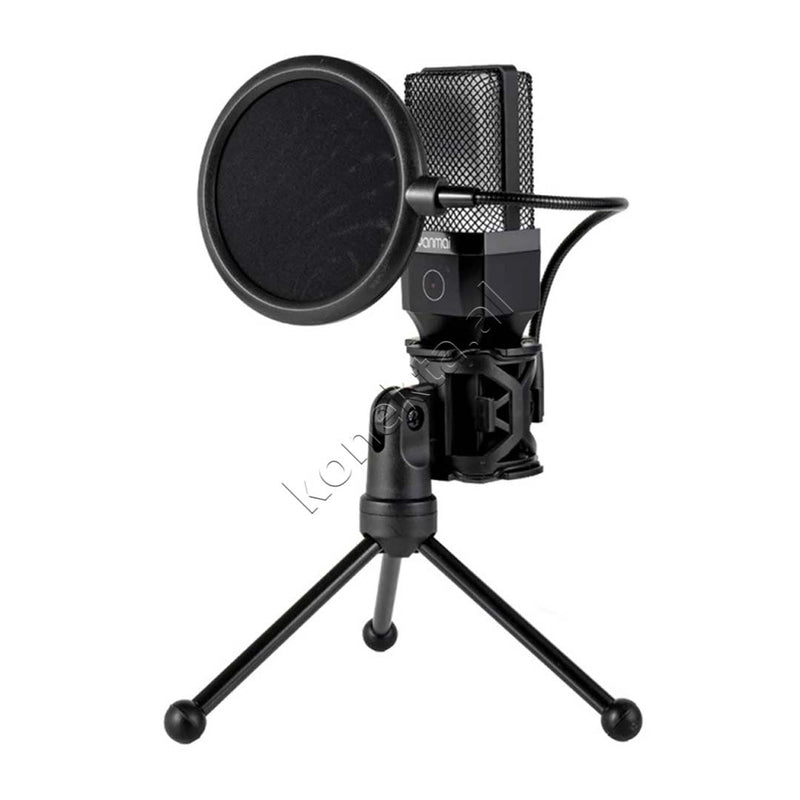 Mikrofon Cardioid Me Drita RGB Për Regjistrim Profesional të Zërit