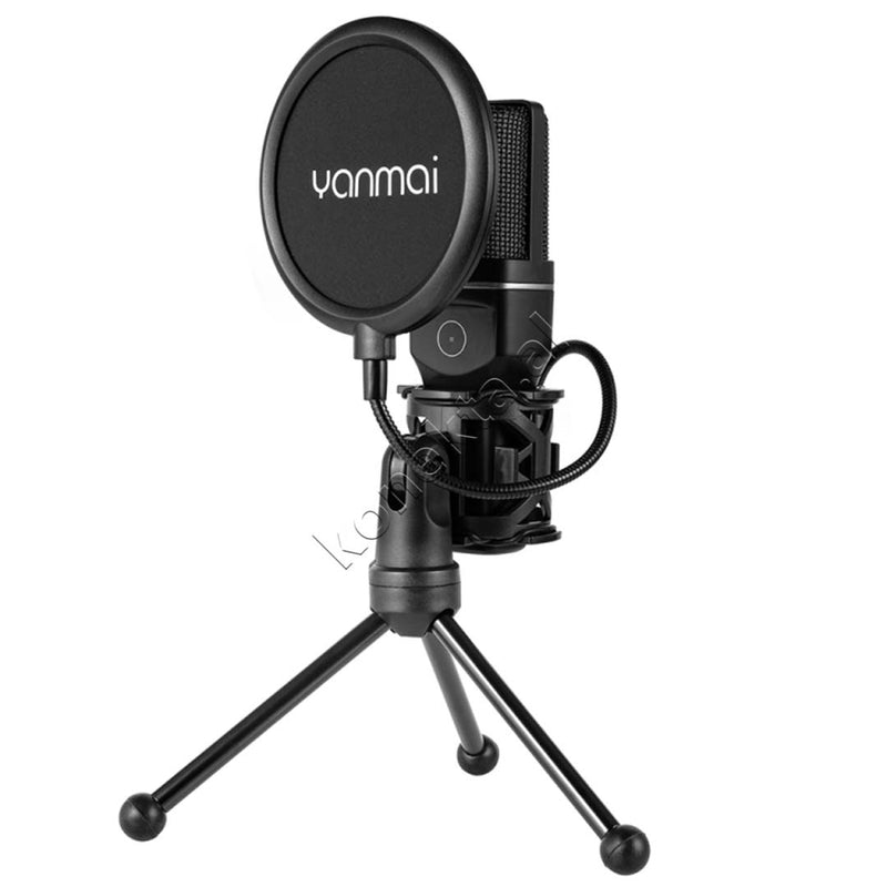 Mikrofon Cardioid Me Drita RGB Për Regjistrim Profesional të Zërit