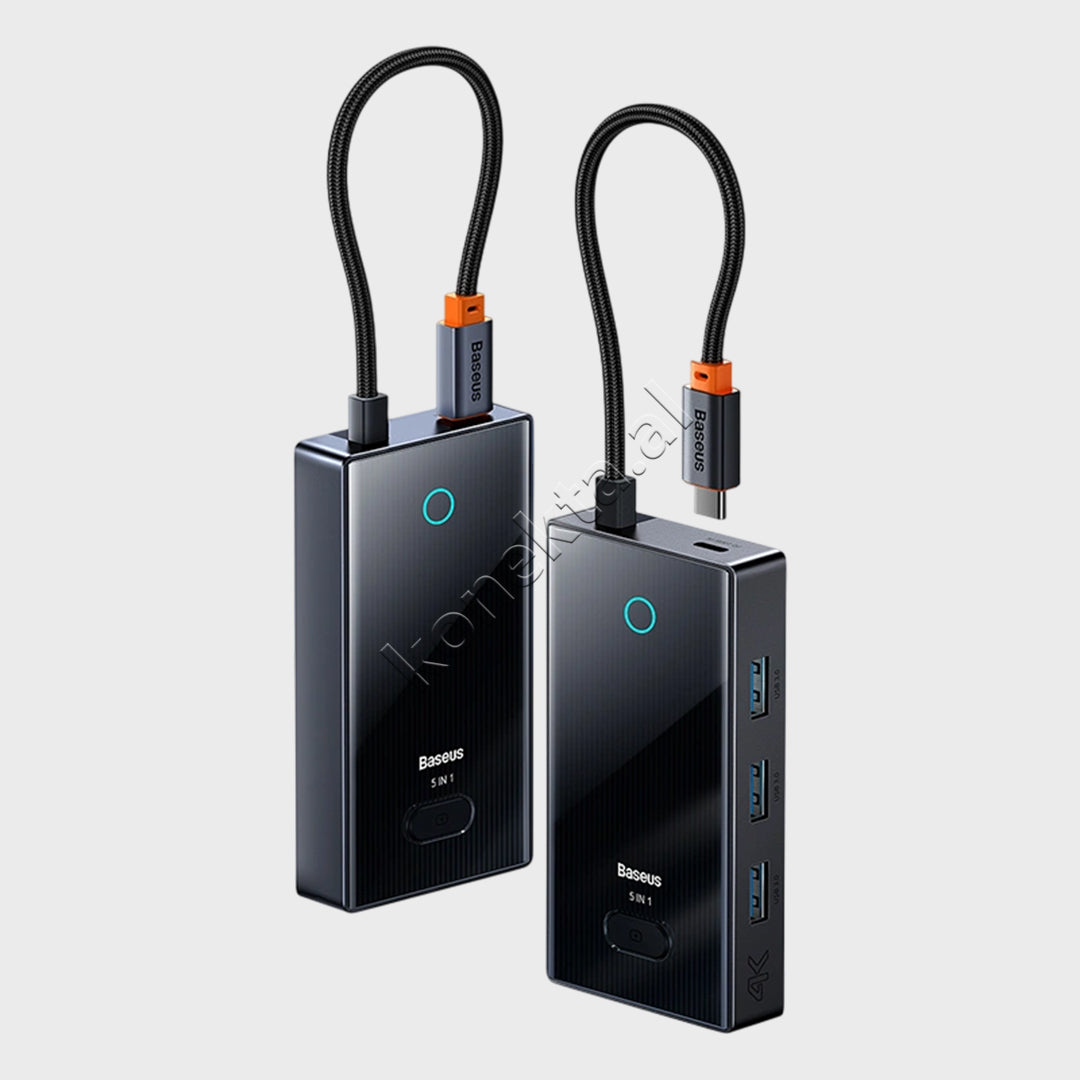 Ultra Adaptor HUB Baseus Me HDMI 4K@30Hz, USB 3.0 Dhe Porte Karikimi Type-C 100W