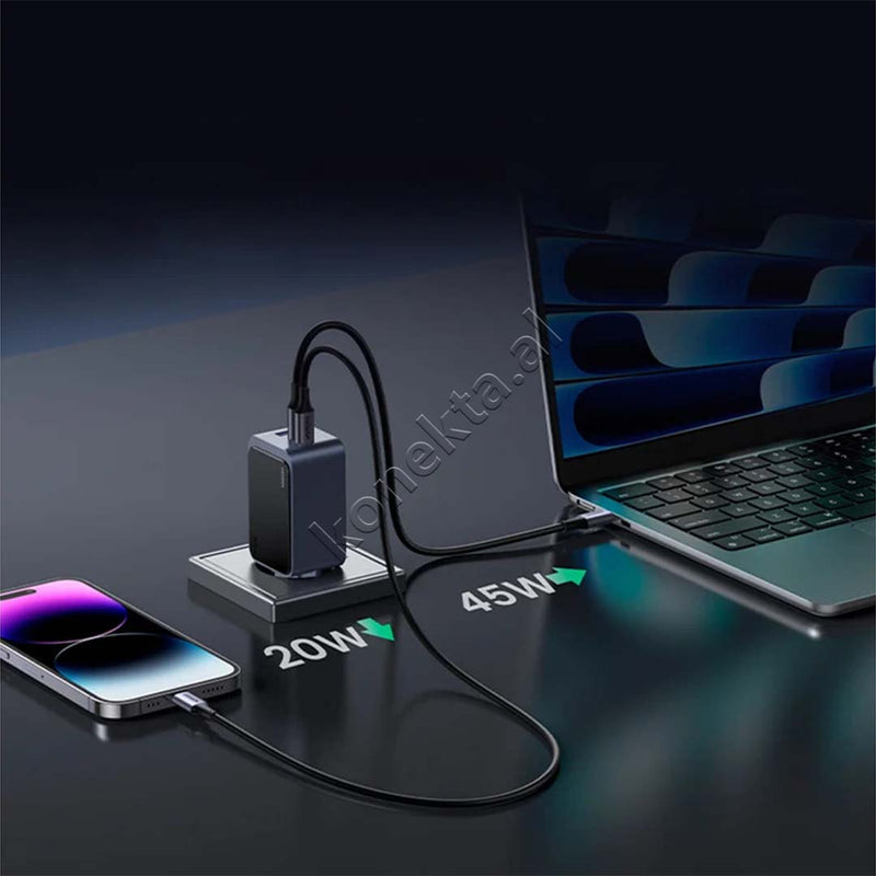 Adaptor Karikimi Nexode 65W UGreen Me Porte USB-A & 2xUSB-C