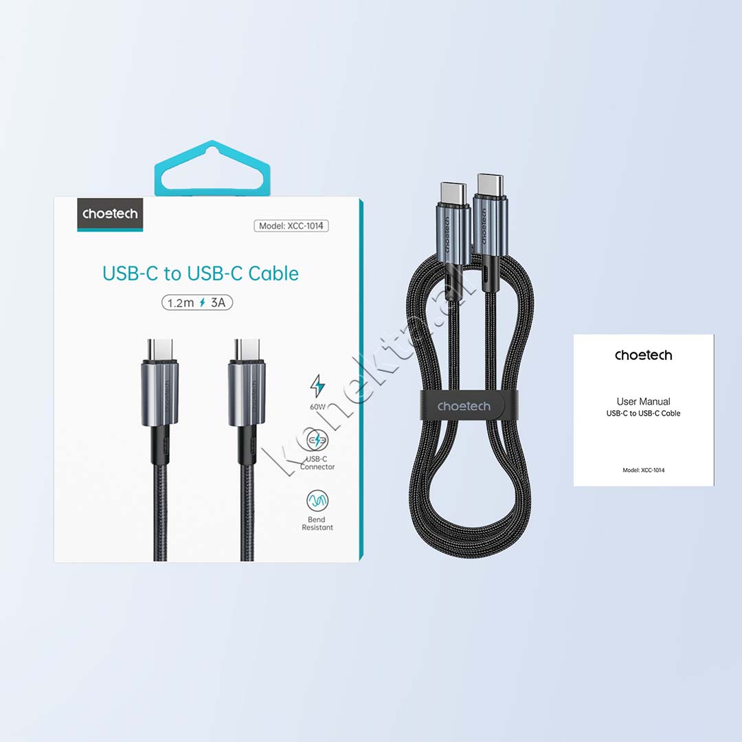Kabell Karikimi 60W Type-C Ne Type-C 1.2m Choetech