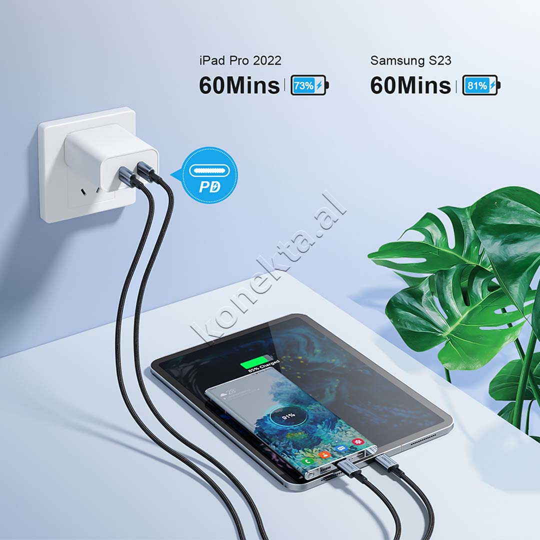 Kabell Karikimi 60W Type-C Ne Type-C 2m Choetech