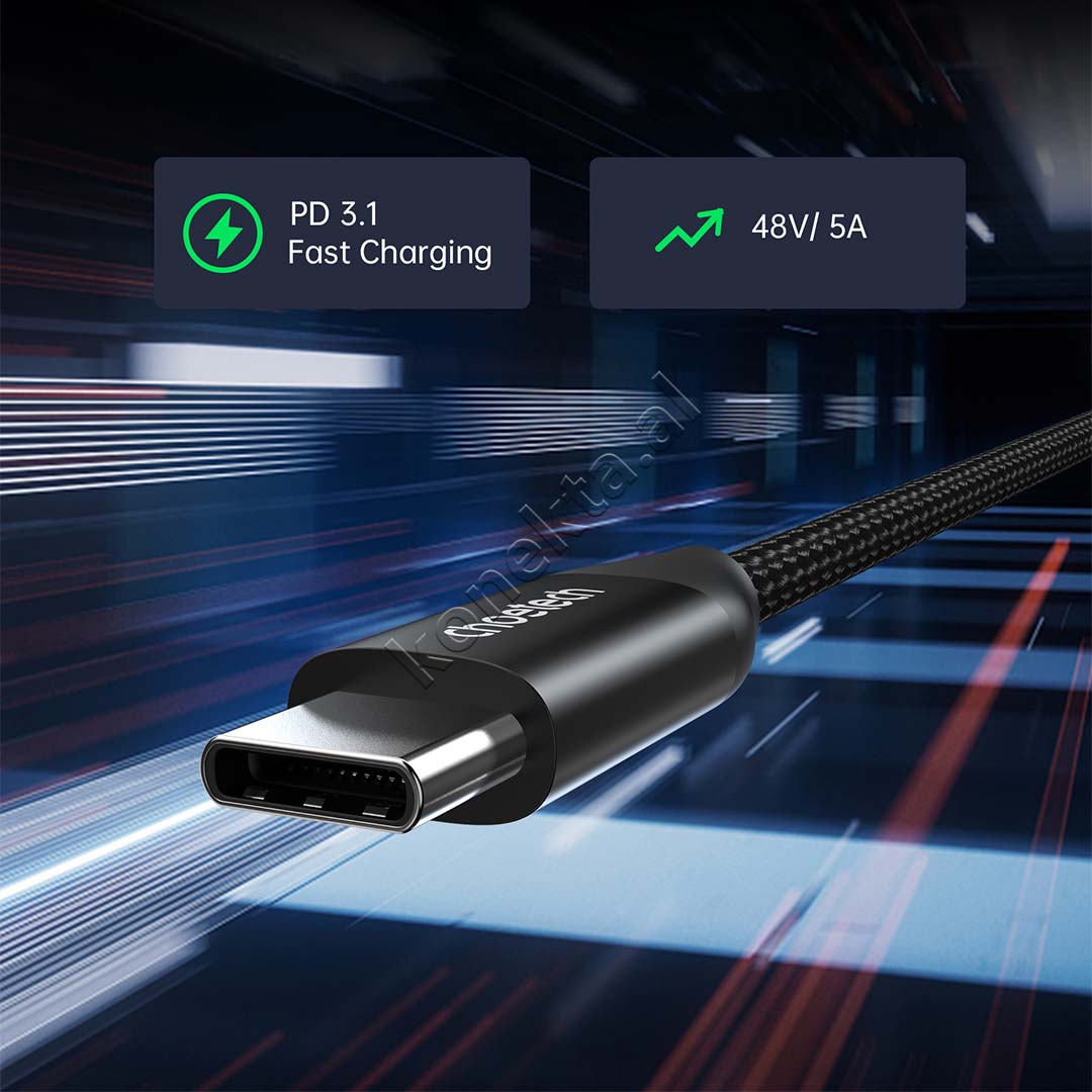 Kabell Karikimi 240W Type-C Ne Type-C 1.2m Choetech