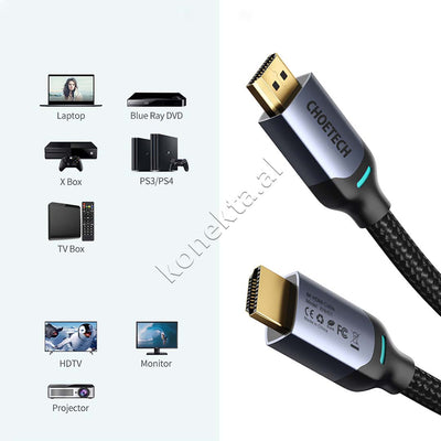 Kabell Najloni HDMI - HDMI 8K 2m Choetech