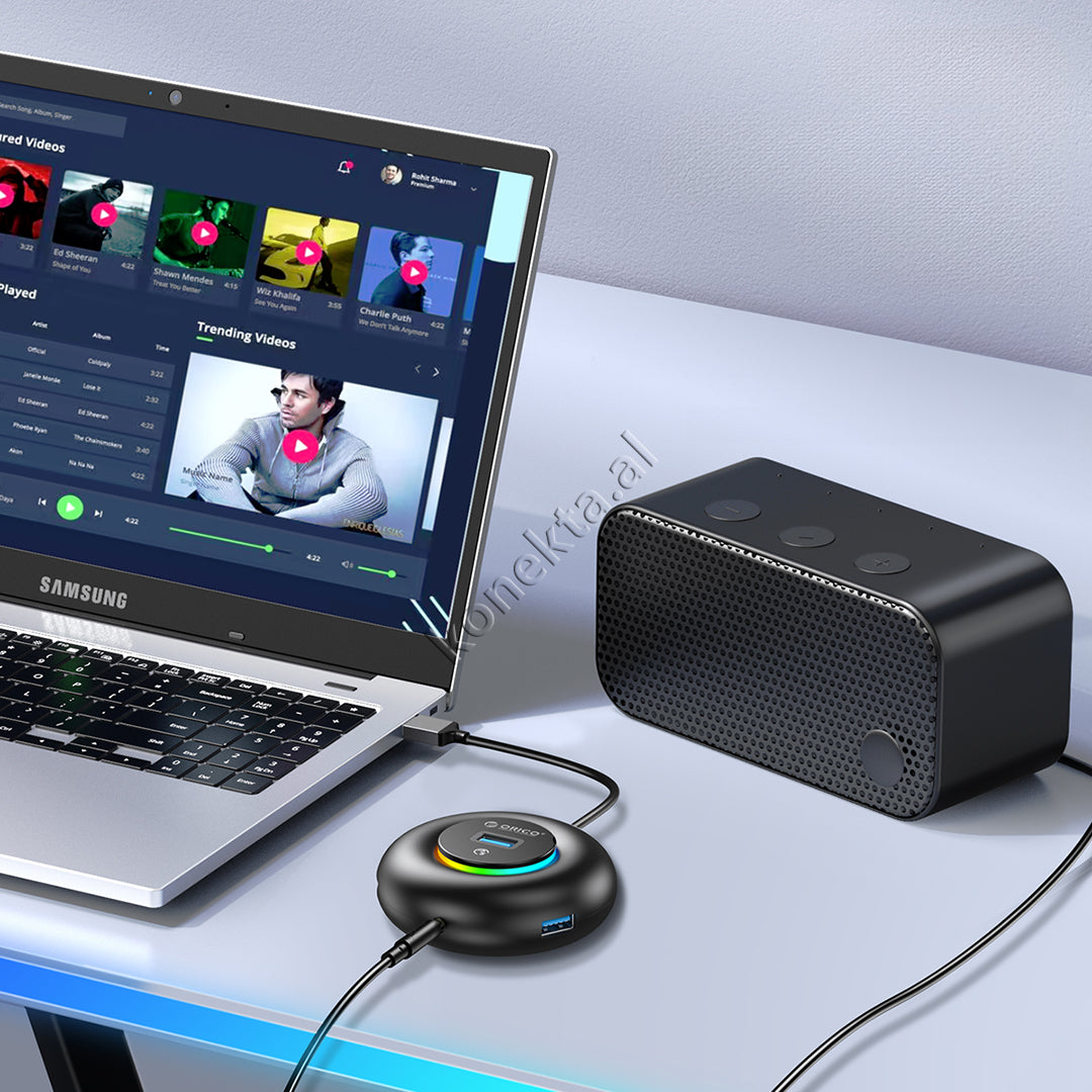 Adaptor Me Shume Porta 4 Ne 1 Per Laptop Me Porte Usb Dhe Type-C