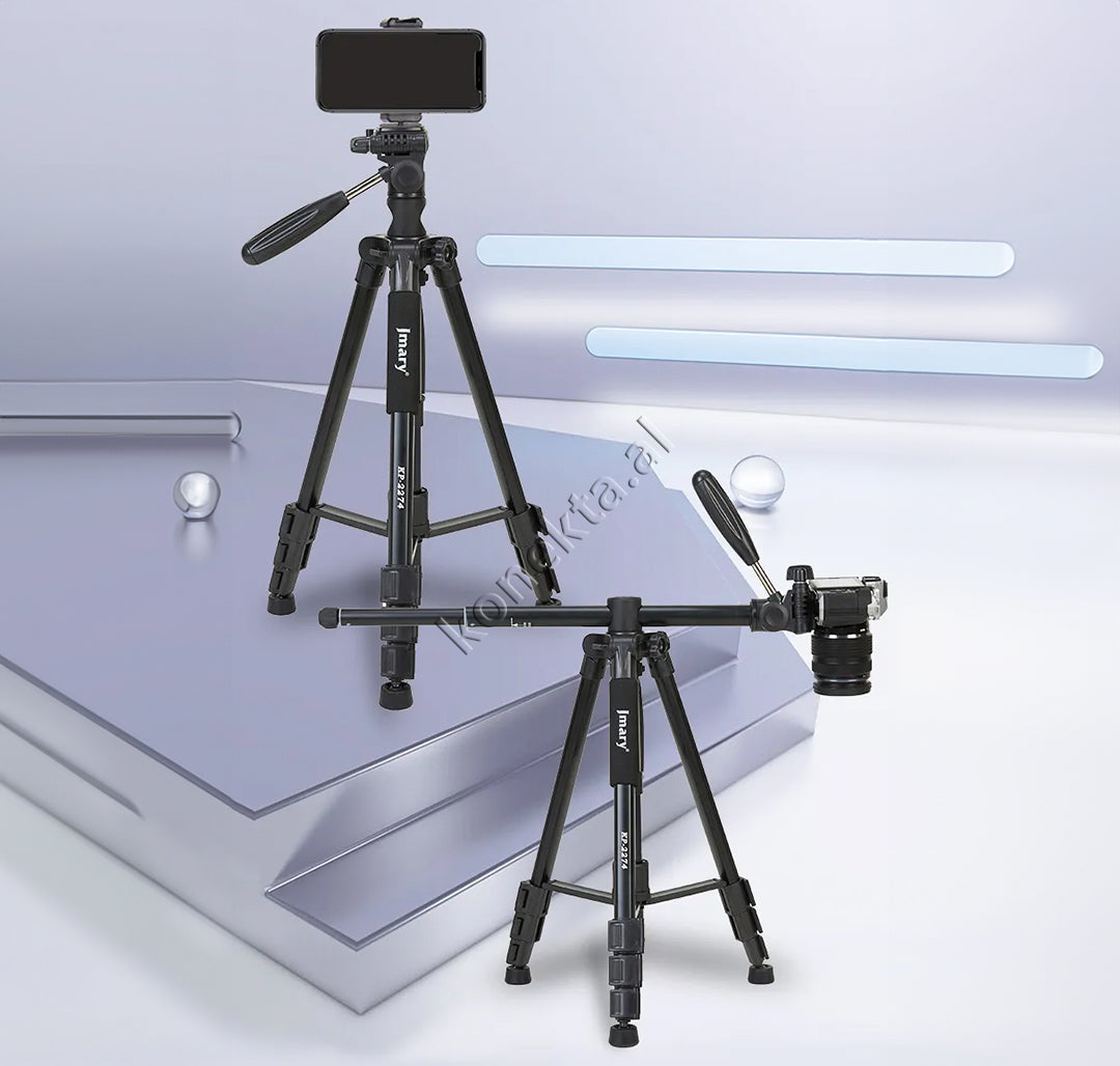 Trekëmbesh (Tripod) Profesional i Çmontueshëm si Monopod me Gjatësi dhe Kënd Të Gradueshëm për Kamera, Telefon, Tablet ,GoPro, SLR,  Etj.