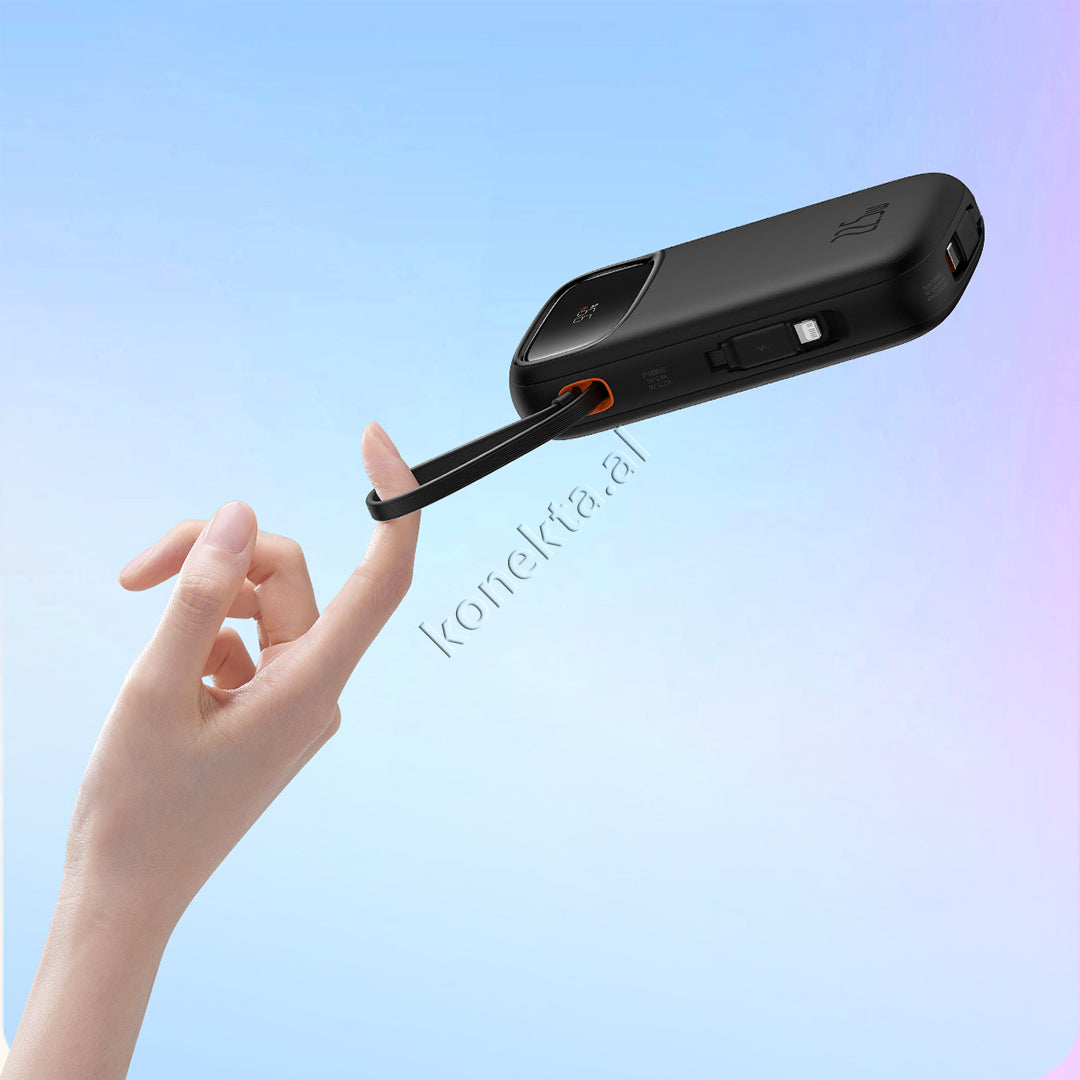 Bateri E Jashtme 20000mah Me 2 Porta Karikimi Dhe Kabllo Lightning & Type-C Te Integruar