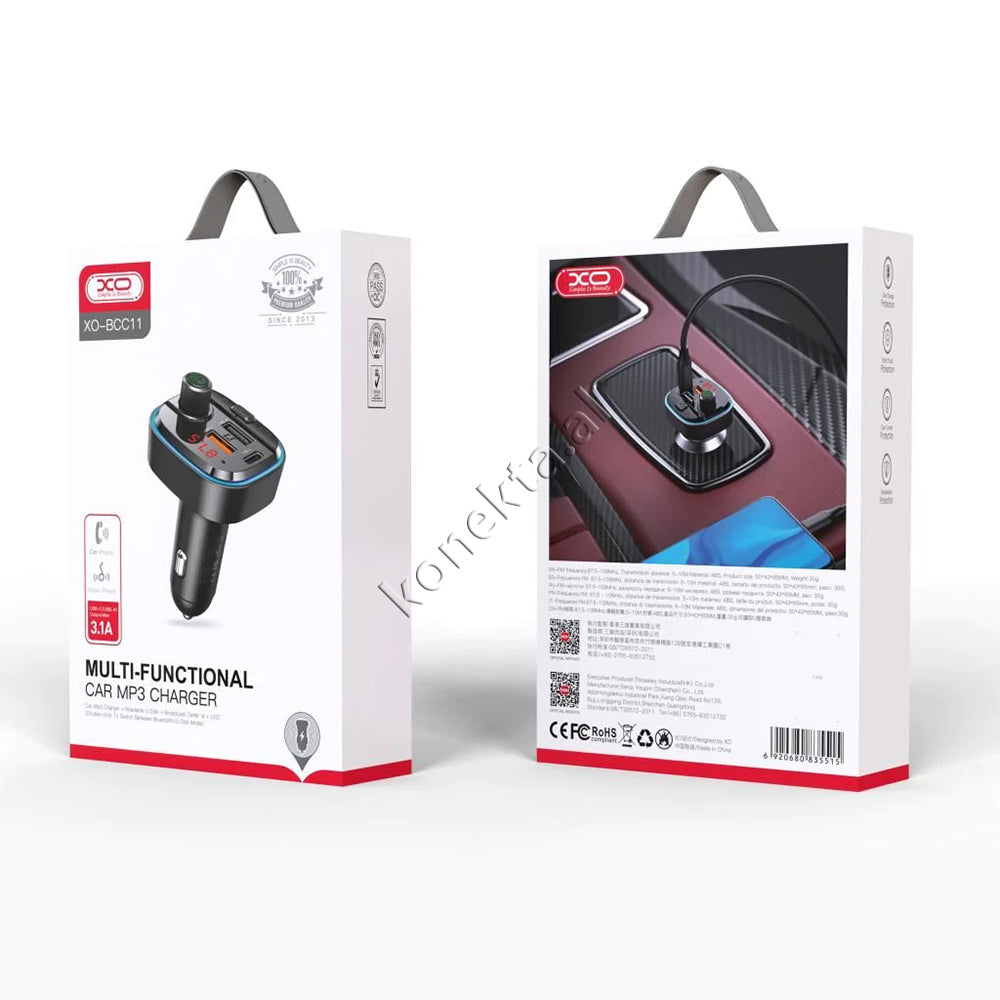 Adaptor Karikimi Me Ndricim, Panel Digjital Dhe Mp3 Me Bluetooth Per Makine XO