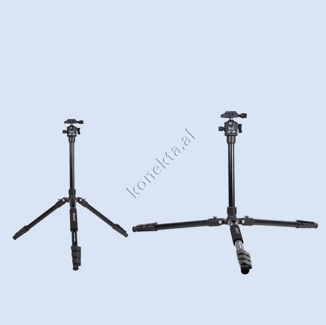 Trekëmbesh (Tripod) i Çmontueshëm si Monopod me Kokë Profesionale  dhe Gjatësi e Kënd Të Gradueshëm për Kamera, Telefon, Tablet ,GoPro, SLR,  Etj.