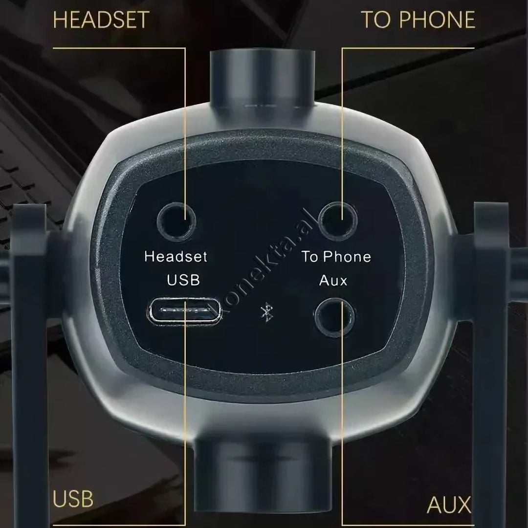 Mikrofon Profesional Cardioid Me Reduktin Inteligjent të Zhurmave Për Regjistrim të Pastër të Zërit në Telefon/Tablet/ Laptop/Kompjuter