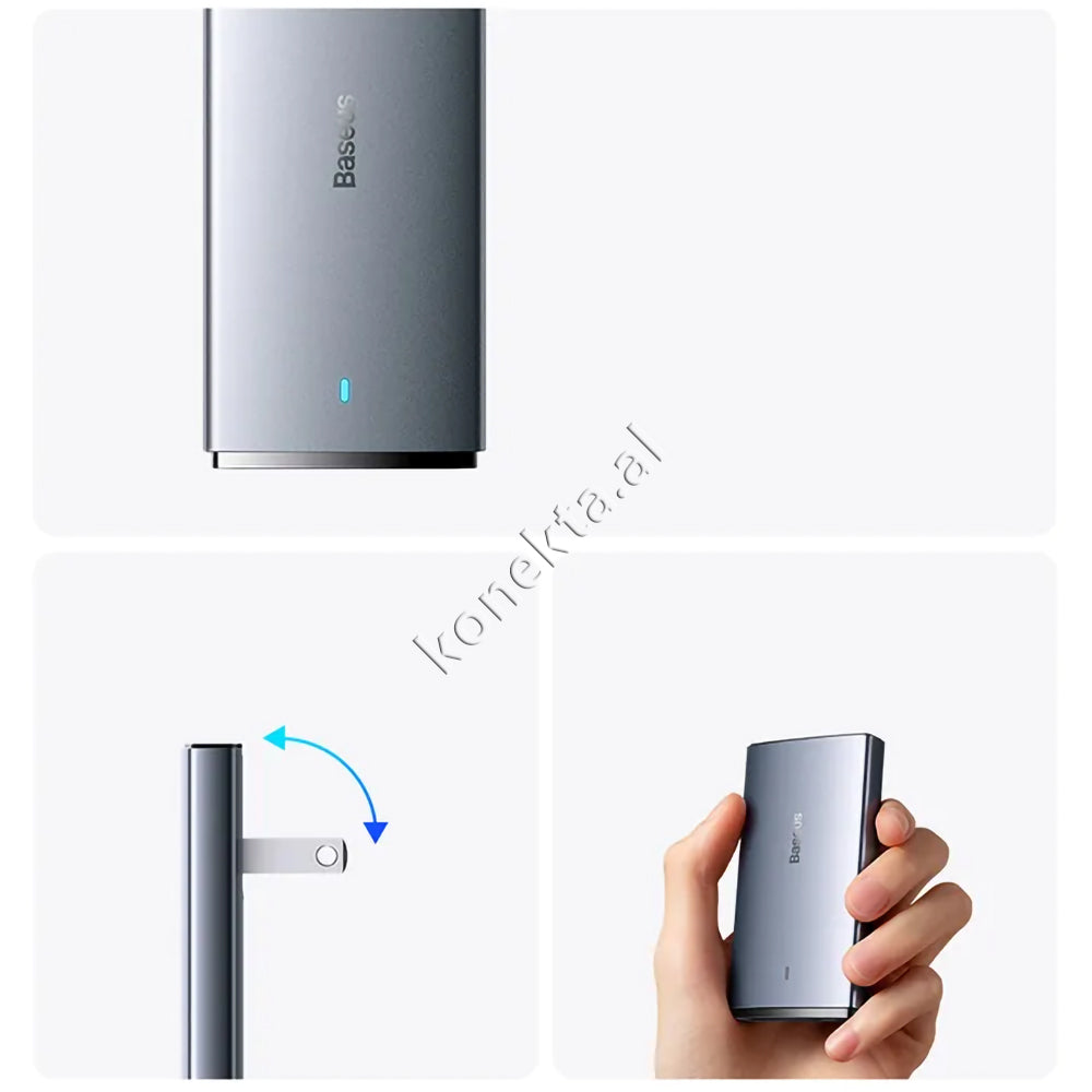 Karikues Ultra i Hollë 65W Baseus Me 1 Porta Type-C Dhe 1 Porte USB