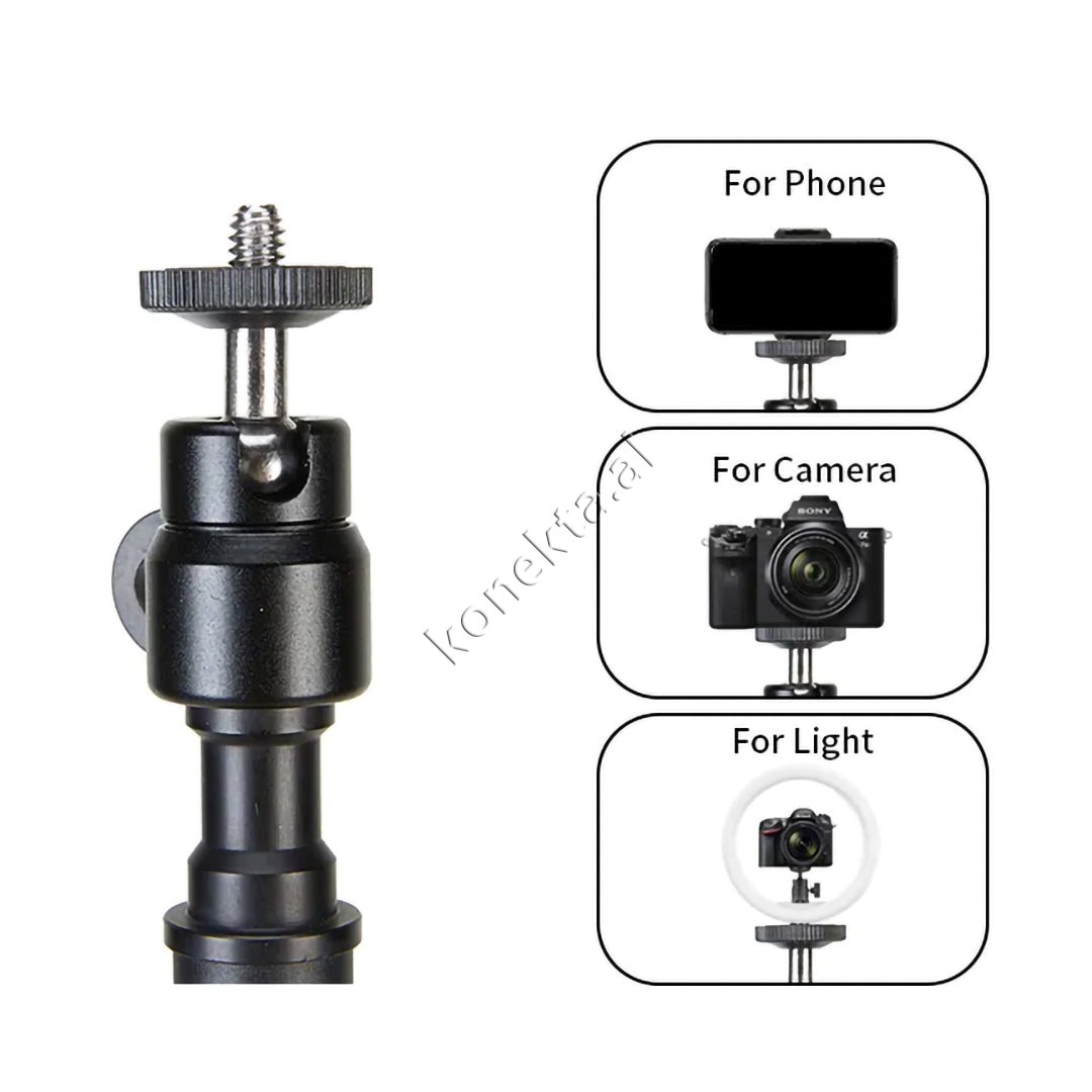 Mbajtëse Tavoline Universale Me Gjatësi Të Rregullueshme Për Telefon/ Kamera/ Gopro/ SLR/ Drita LED me Kapje të Veçantë