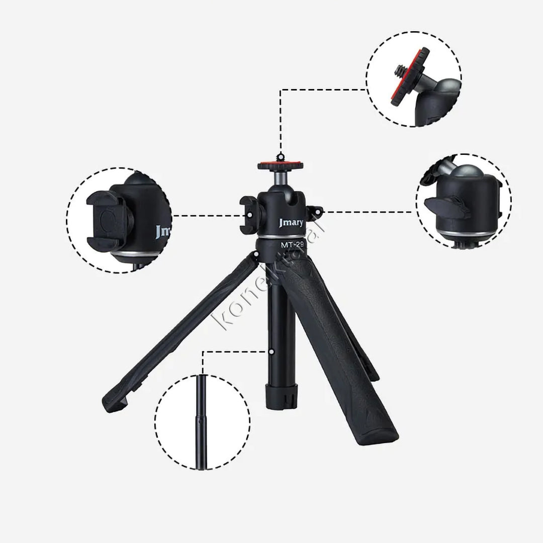 Mini Trekëmbesh (Tripod) Jmary Si Selfie Stick Me Gjatësi Të Rregullueshme Për Kamera, Gopro, SLR,  Etj.