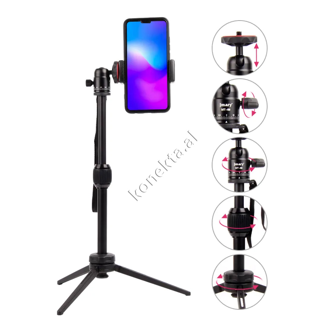 Mini Trekëmbesh (Tripod) Profesional Jmary Me Gjatësi Të Rregullueshme Për Telefon, Kamera, Gopro, SLR,  Etj.