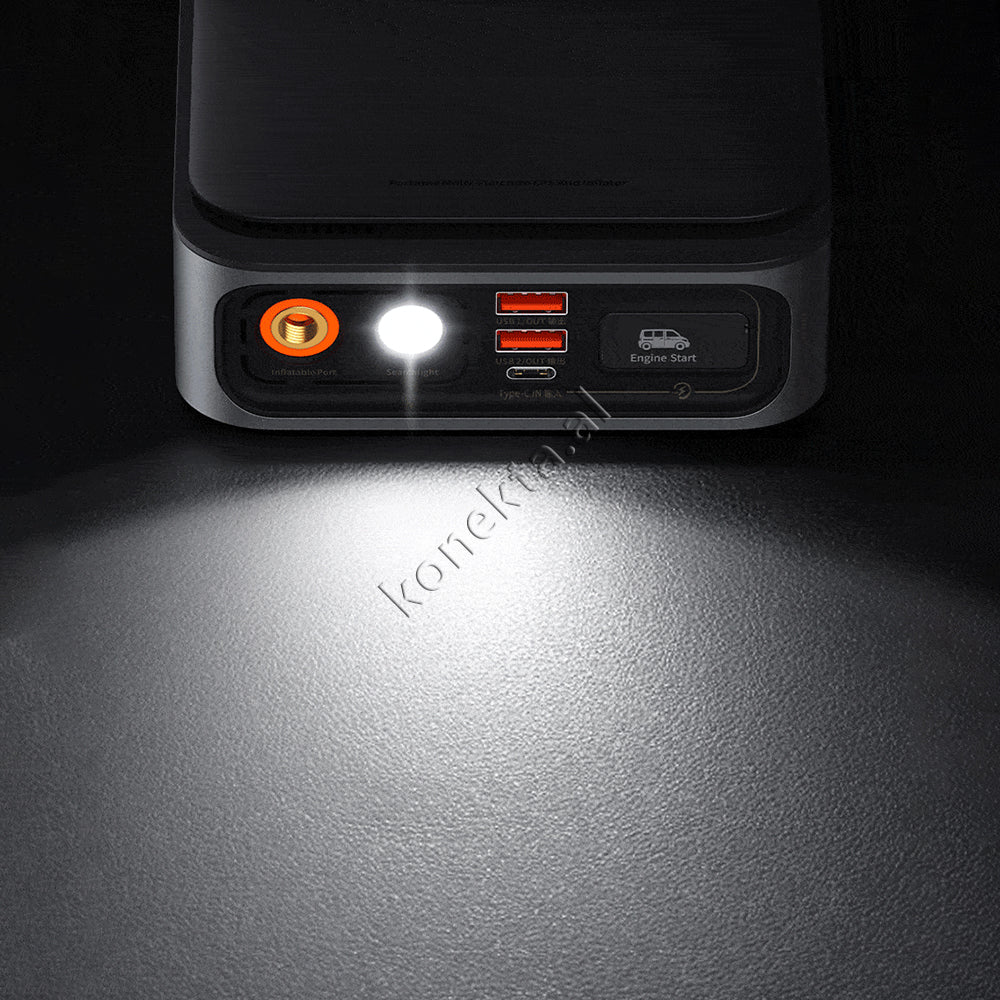 Bateri E Jashtme Multifunksionale Baseus 8800mAh Me Pompe Per Goma Dhe Starter Ne Raste Emergjente