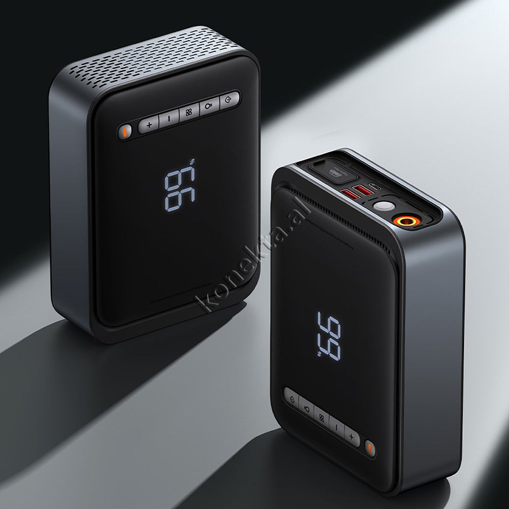 Bateri E Jashtme Multifunksionale Baseus 8800mAh Me Pompe Per Goma Dhe Starter Ne Raste Emergjente