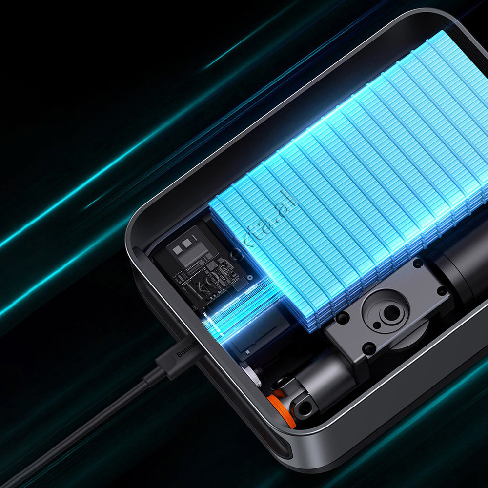 Bateri E Jashtme Multifunksionale Baseus 8800mAh Me Pompe Per Goma Dhe Starter Ne Raste Emergjente