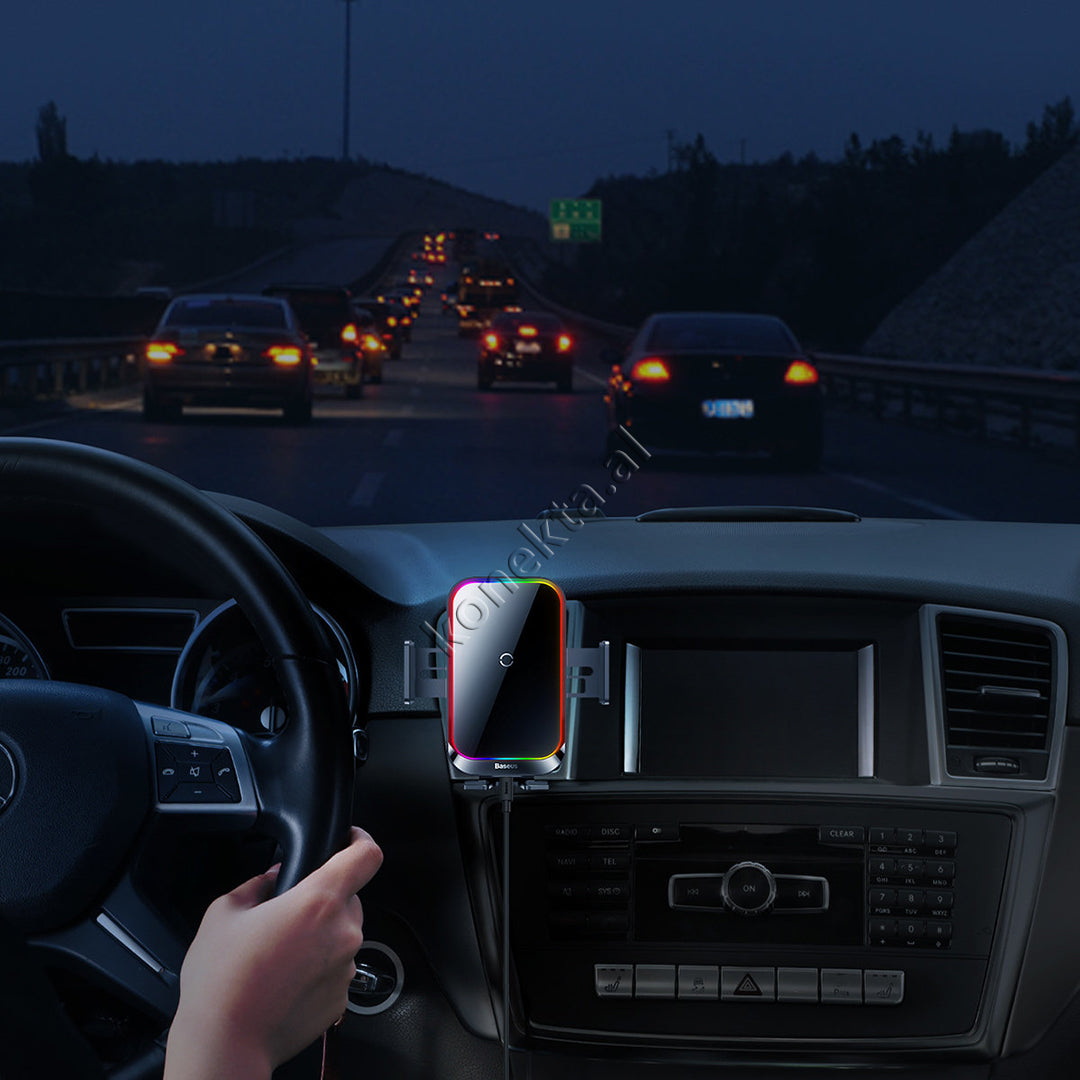 Mbajtese Celulari Per Makine Me Karikim Wireless Baseus