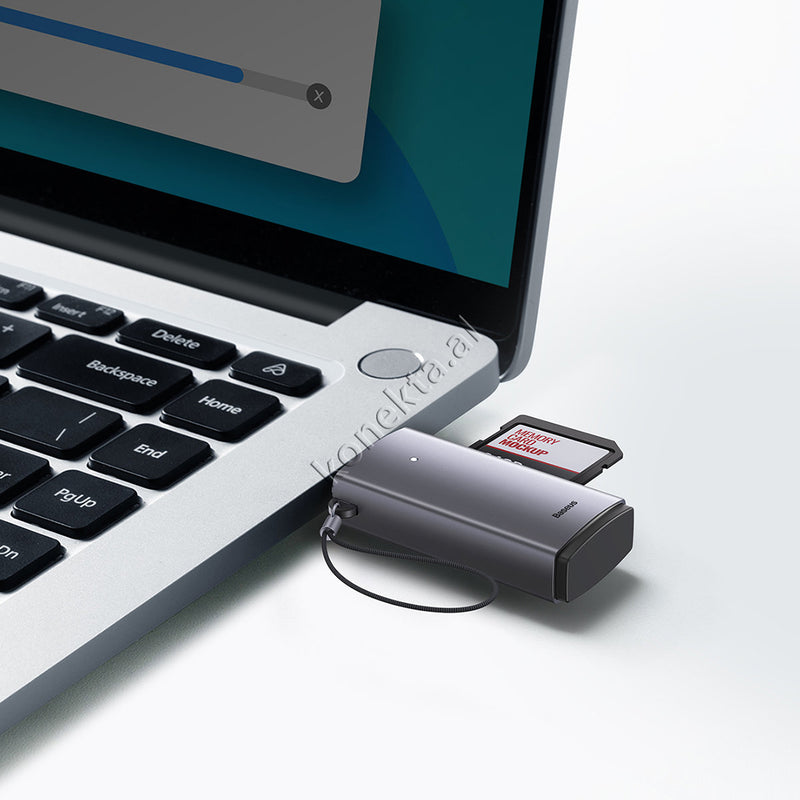 Adaptor Baseus Me Portë USB Për Kartë SD Dhe MicroSD