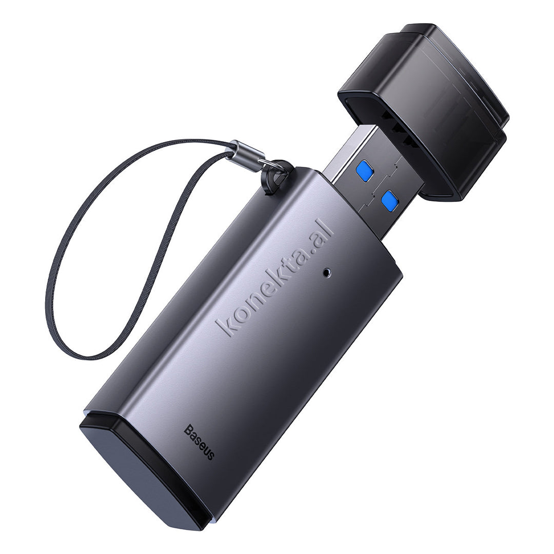 Adaptor Baseus Me Portë USB Për Kartë SD Dhe MicroSD