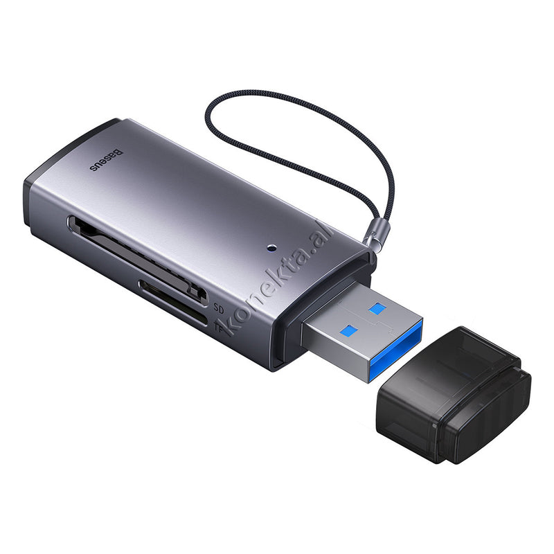 Adaptor Baseus Me Portë USB Për Kartë SD Dhe MicroSD