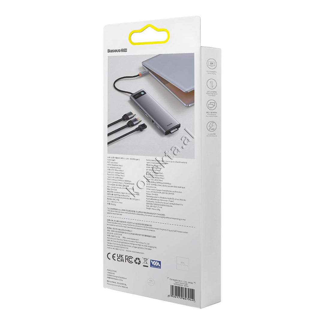 Adaptor i Sofistikuar Modern Type-C Me 12 Porta Multifunksionale Per Telefon / Tablet / Laptop