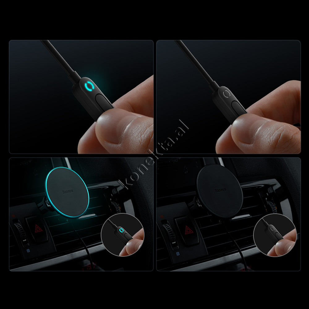 Mbajtese Celuari Per Makine Baseus Me Karikim Wireless Dhe Porte USB