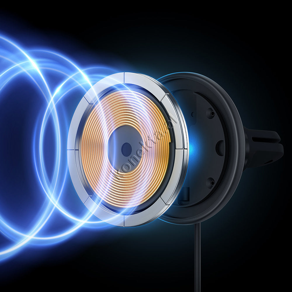 Mbajtese Celuari Per Makine Baseus Me Karikim Wireless Dhe Porte USB