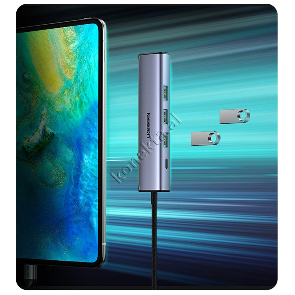 Adaptor HUB UGreen Me Shumë Porta 4 në 1