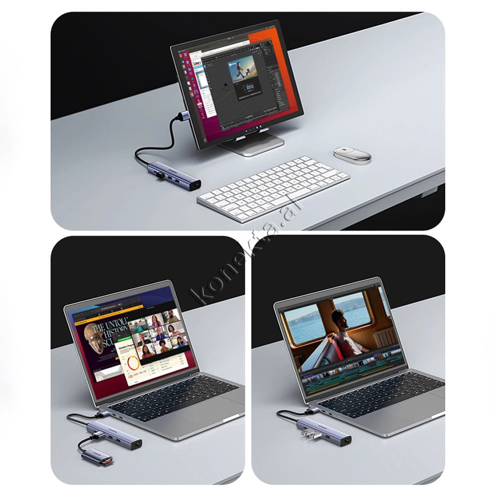 Adaptor HUB UGreen Me Shumë Porta 4 në 1