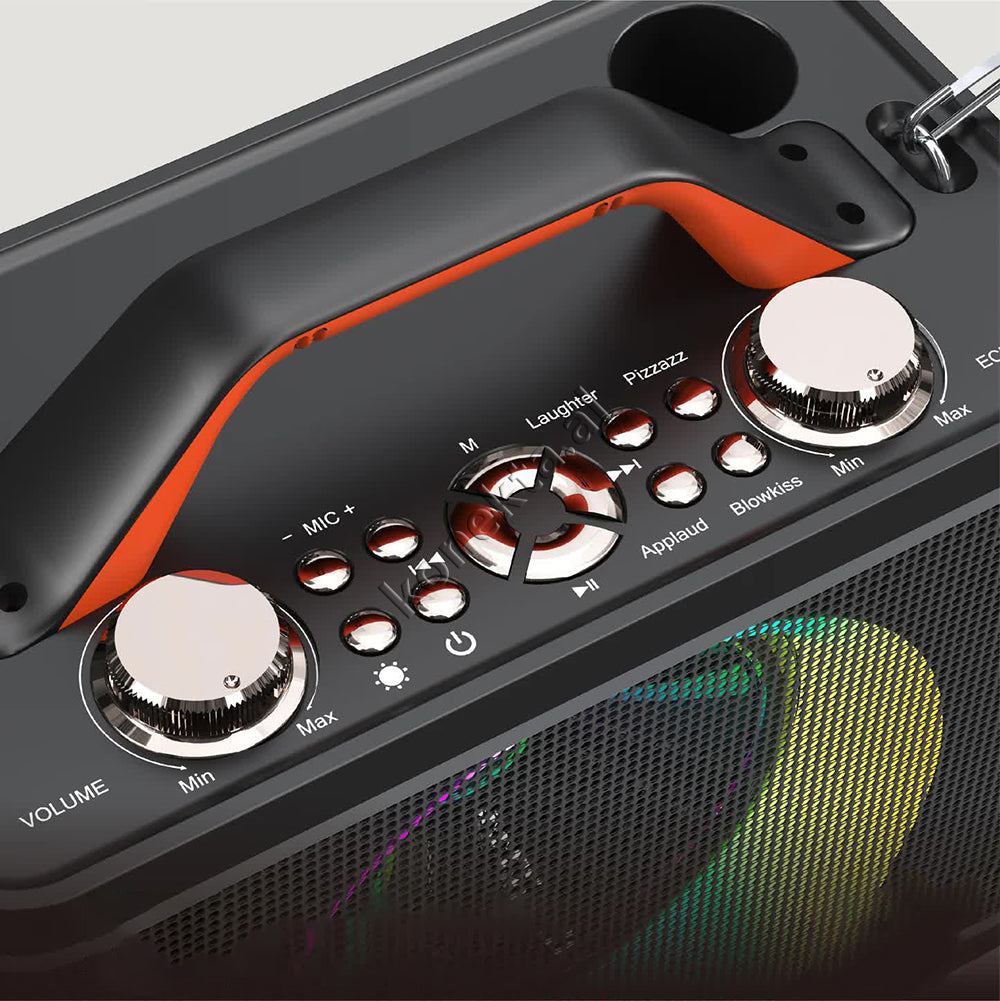 Boks Me Bluetooth 30W Moxom Me Super Bass + Dy Mikrofona Per Karaoke/Fjalime etj